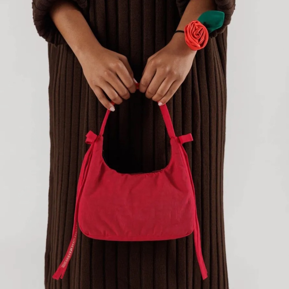 Sandy Liang Mini Bow Bag Baggu collab - Candy Apple Red